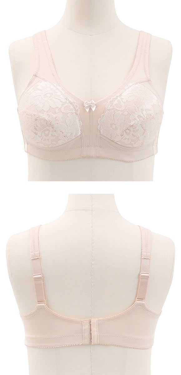 豊かなバストを優しく包む 美胸ノンワイヤーブラ フルカップ ABCD75-90 大きいサイズ グラマー ブラジャー 脇高 ワイヤレスブラ