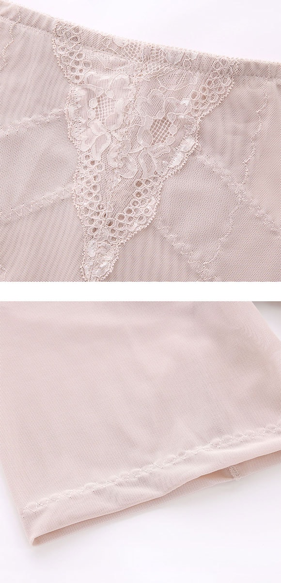 スリム魅せ メッシュガードル ロング丈 お腹押さえ＆ヒップアップ ショーツガードル ロングガードル 細見え 補正下着 美尻