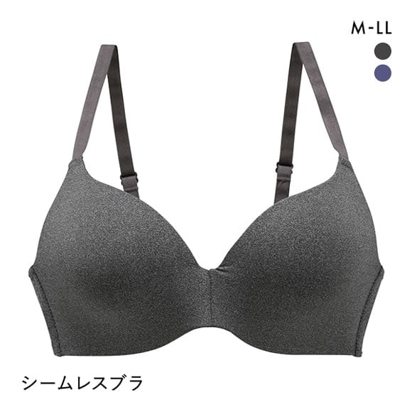 シームレス モールドブラジャー 3/4 カップブラジャー モールド ノンワイヤー ワイヤレス M L LL