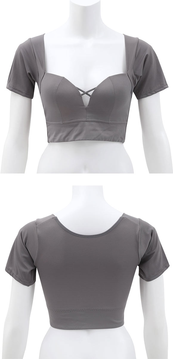 着るとわかる、変わるブラ スタイルアップ ノンワイヤーブラ 3分袖 ブラトップ M L LL 背中スッキリ 背筋 姿勢 ヨガ