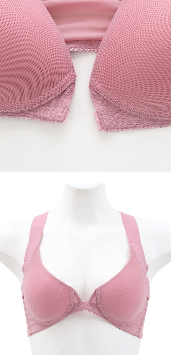 着るとわかる、変わる LOVE MYSELFブラ 美姿勢サポート フロントホック ノンワイヤーブラ M L LL 3L 猫背 背筋 姿勢 補正 ヨガ