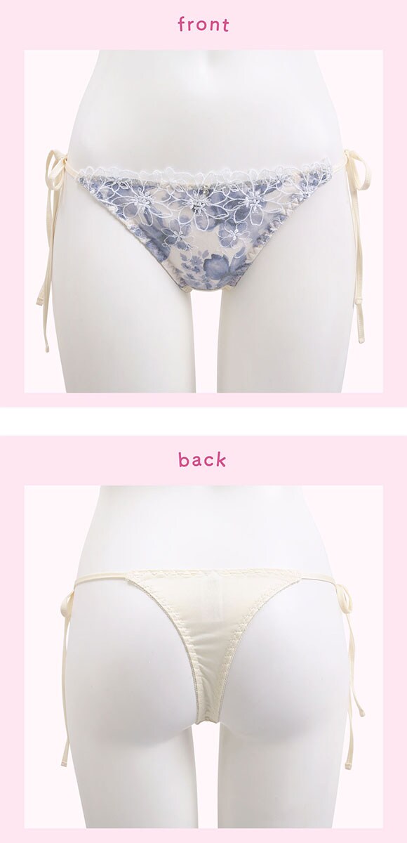 ラブジェリー ウォーターリリー サイドリボン Tバックショーツ ML ひもパン 横ひも タンガ ソング Love gerie