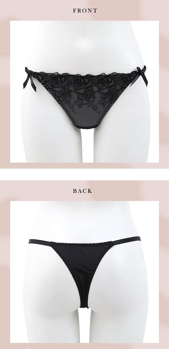 ラブジェリー ロマンティックロージーリボン Tバックショーツ ML 別注 タンガ ソング ひびきにくい セクシー 単品 Love gerie