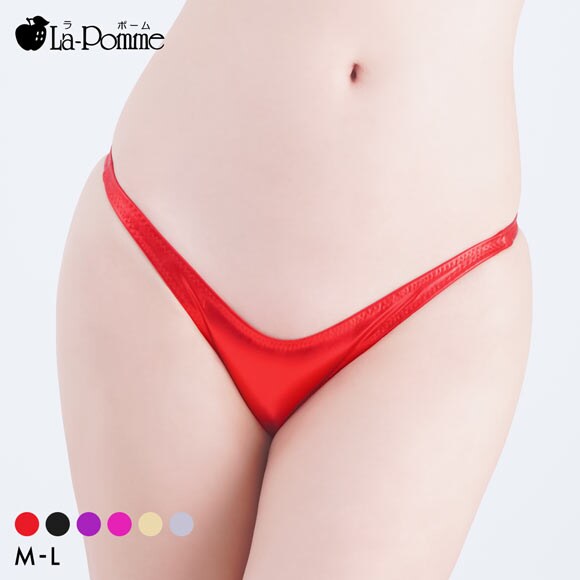 ラポーム メタリック ハイレグ ハーフバック ショーツ レディース 日本製 La-Pomme