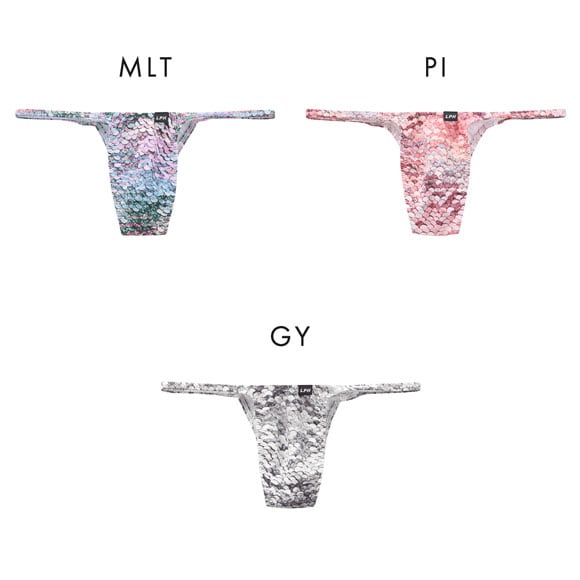 ラポーム オム スパンコールプリント ハーフバック ビキニ メンズ 日本製 La-Pomme Homme 大きいサイズ