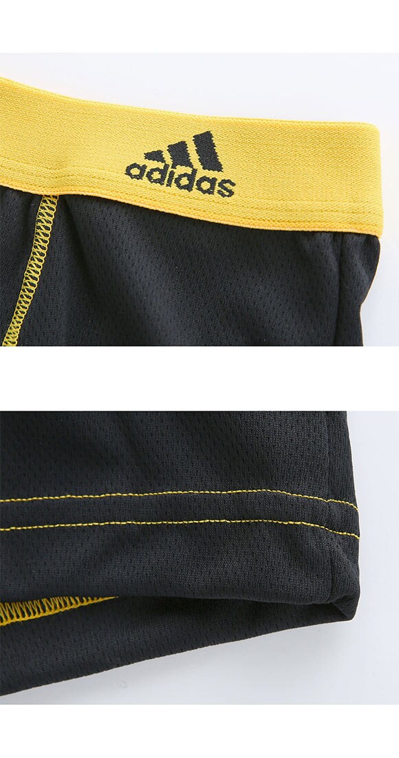 アディダス adidas ボクサーパンツ 2枚組 キッズ ジュニア 男の子 前あき メッシュ 吸汗速乾