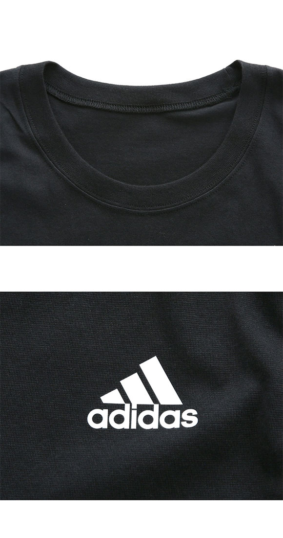 アディダス adidas 2P クルーネック Tシャツ 2枚組 インナー ロゴ キッズ ジュニア 男の子
