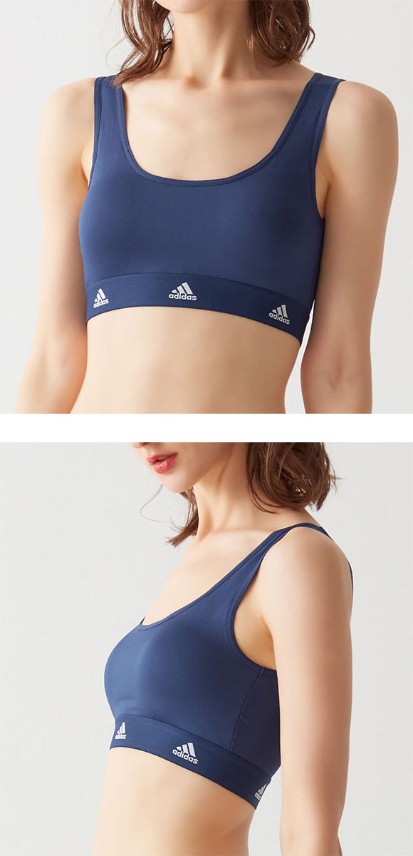 アディダス adidas ハーフトップ ブラジャー ノンワイヤー スポーツ レディース 単品