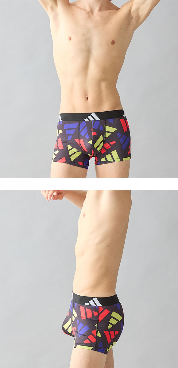 アディダス モノグラム ボクサーパンツ メンズ adidas 総柄 スポーツ 前閉じ　