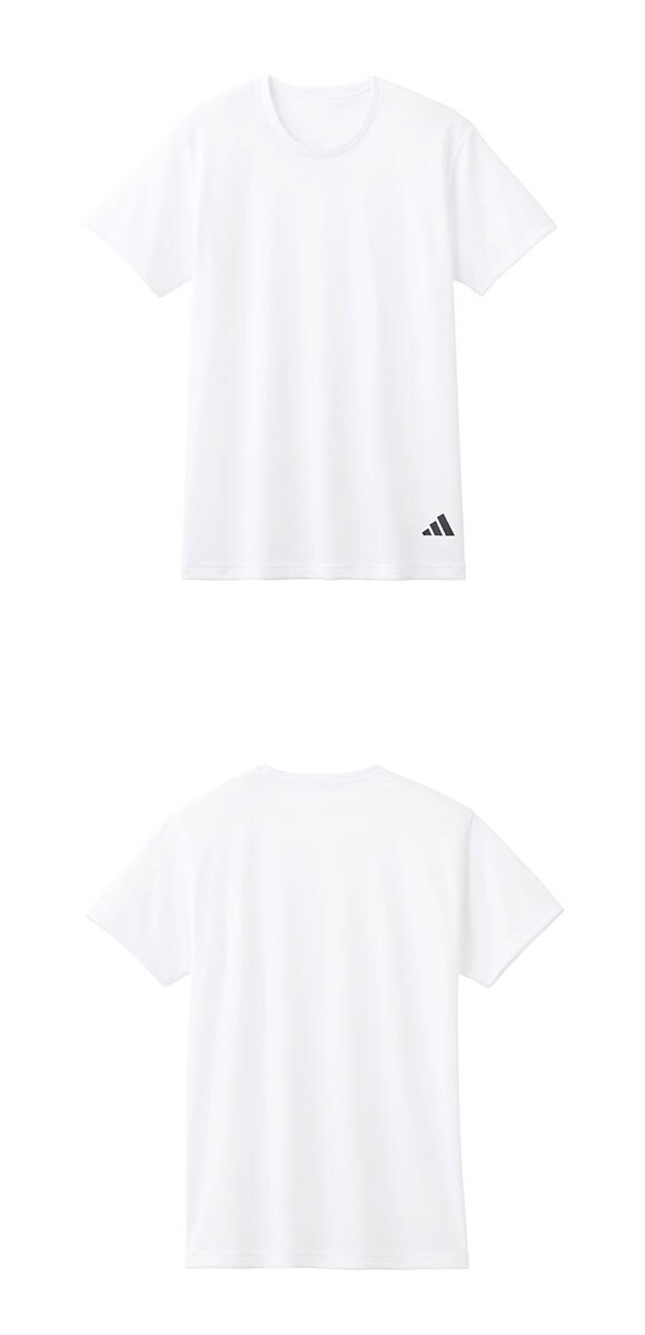 アディダス メッシュ クルーネック Tシャツ 2枚セット メンズ adidas 丸首