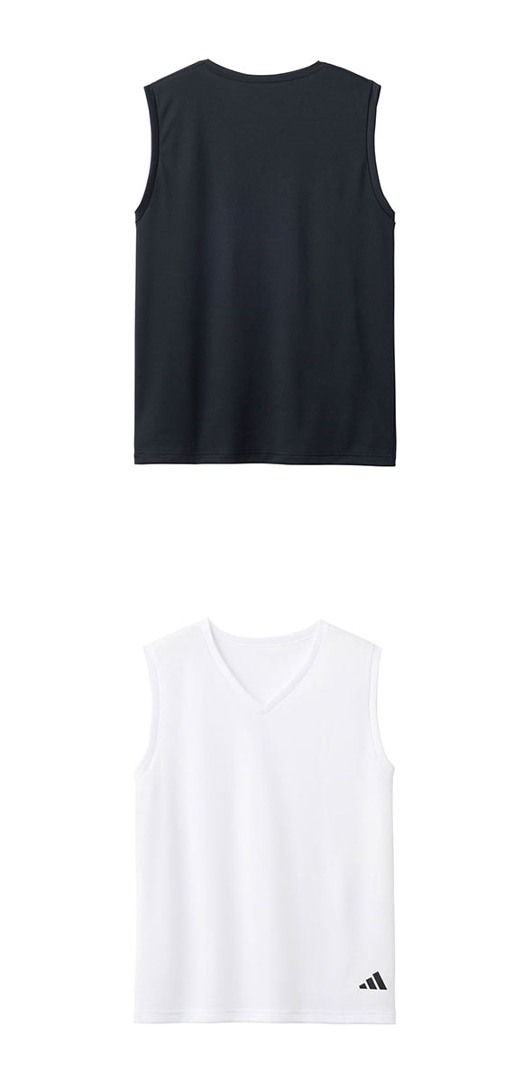 アディダス メッシュ Vネック スリーブレスシャツ 2枚セット メンズ adidas