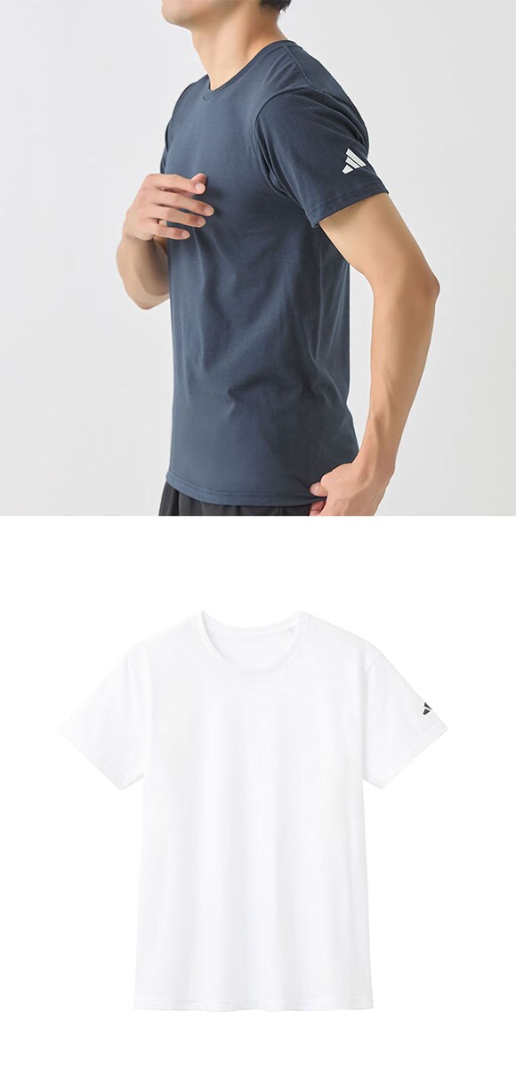 アディダス ワンポイントロゴ 半袖 Tシャツ メンズ adidas スポーツ クルーネック 綿100％