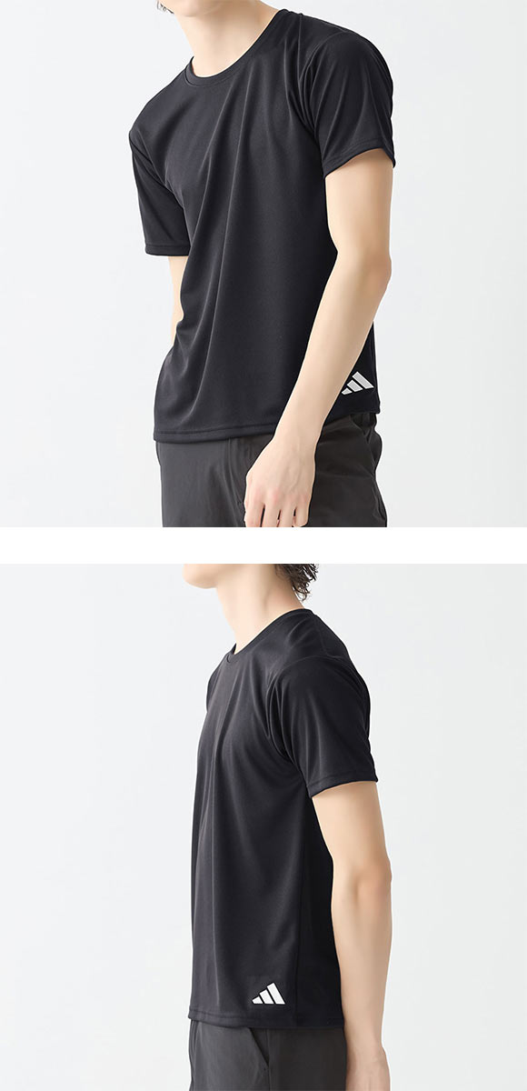 アディダス ワンポイントロゴ メッシュ クルーネック Tシャツ メンズ adidas スポーツ 半袖