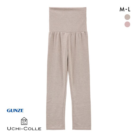 グンゼ GUNZE ウチコレ UCHI-COLL ハラマキパンツ 細リブタイプ レギンス ボトムス ルームウェア 腹巻き付き レディース