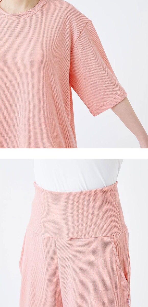 グンゼ UCHI-COLLE ワッフル パジャマ 上下セット レデイース ルームウェア