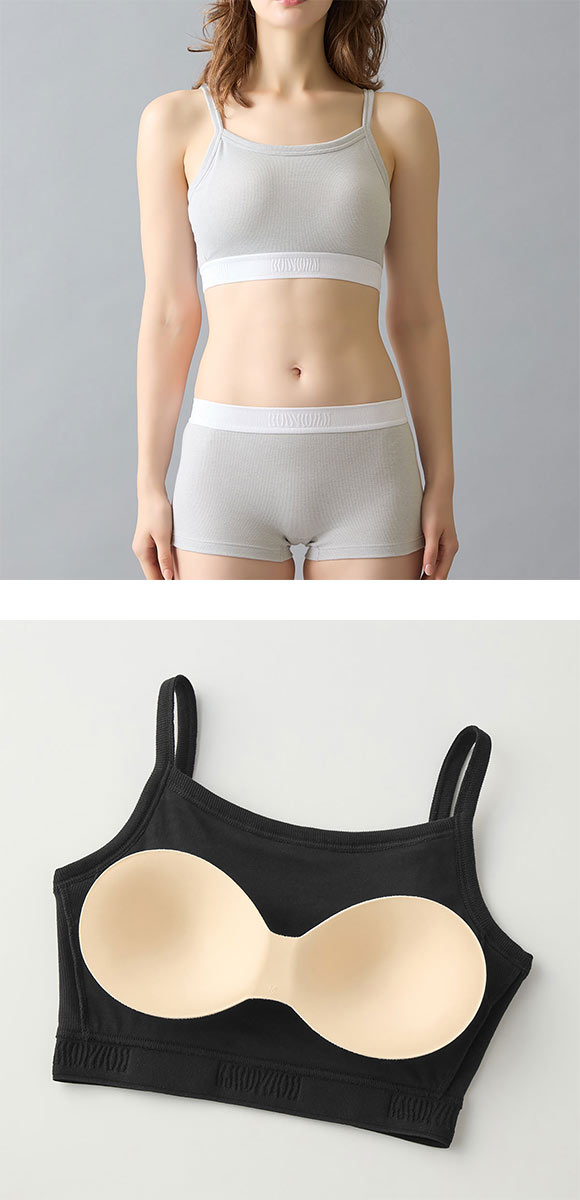 グンゼ ボディワイルド レディース 綿混リブハーフトップ  BODYWILD GUNZE