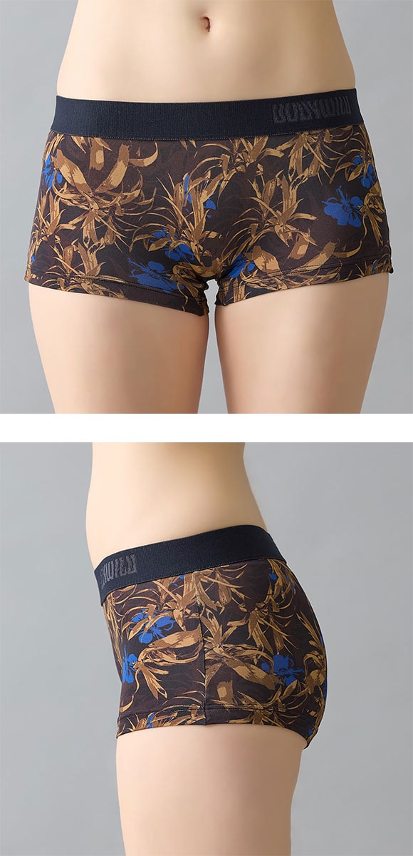 グンゼ ボディワイルド レディース 花柄プリントボクサーパンツ BODYWILD