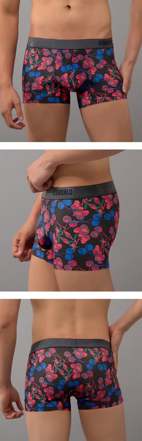 グンゼ BODY WILD インクジェットプリント 総柄 ボクサーパンツ メンズ 前とじ GUNZE ボディワイルド