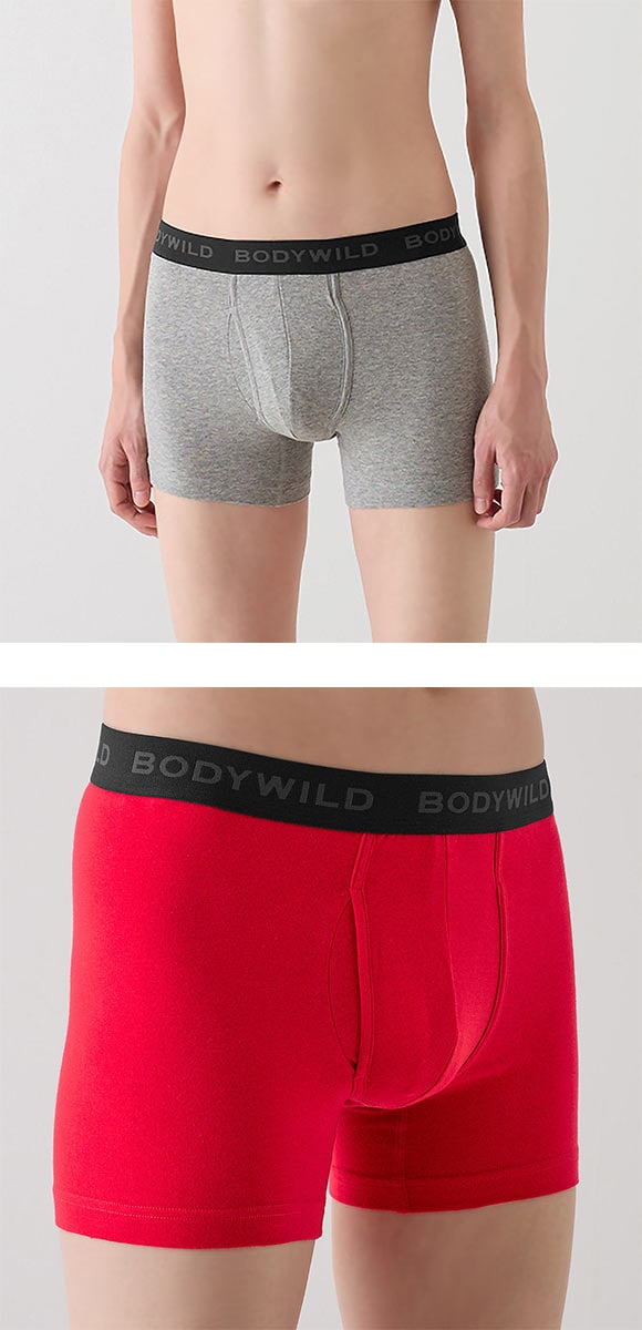 ボディワイルド ボクサーパンツ 前あき 綿混 メンズ BODYWILD