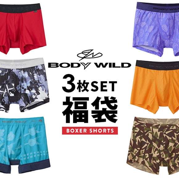 dショッピング |グンゼ GUNZE ボディワイルド BODY WILD ボクサーパンツ お楽しみ福袋 3枚セット メンズ アンダーウェア |  カテゴリ：ボクサーパンツの販売できる商品 | SHIROHATO（白鳩） (29269BWHB119)|ドコモの通販サイト