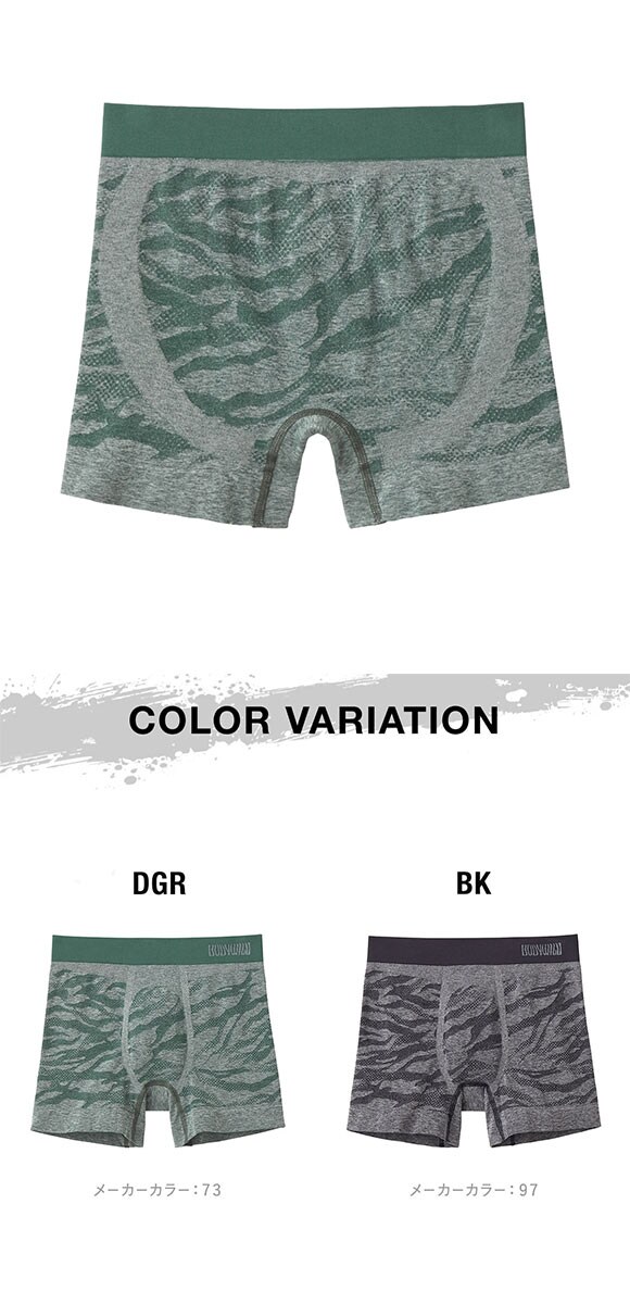 グンゼ BODY WILD ゼブラ柄 立体成型 ボクサーパンツ 前閉じ メンズ GUNZE ボディワイルド