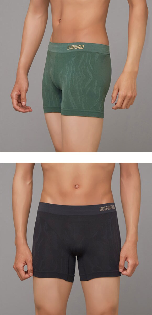 グンゼ BODY WILD e-BOXER セミロング ボクサーパンツ メンズ 立体成型 前とじ GUNZE ボディワイルド