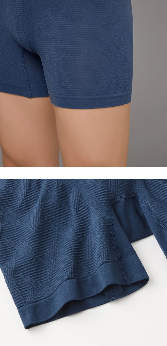 グンゼ BODY WILD e-BOXER ラインジオメトリック柄 セミロング ボクサーパンツ メンズ 立体成型 前とじ GUNZE ボディワイルド