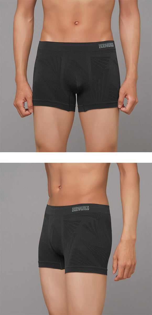 グンゼ BODY WILD 3D-Boxer トライアングル柄 ボクサーパンツ メンズ 立体成型 前とじ GUNZE ボディワイルド