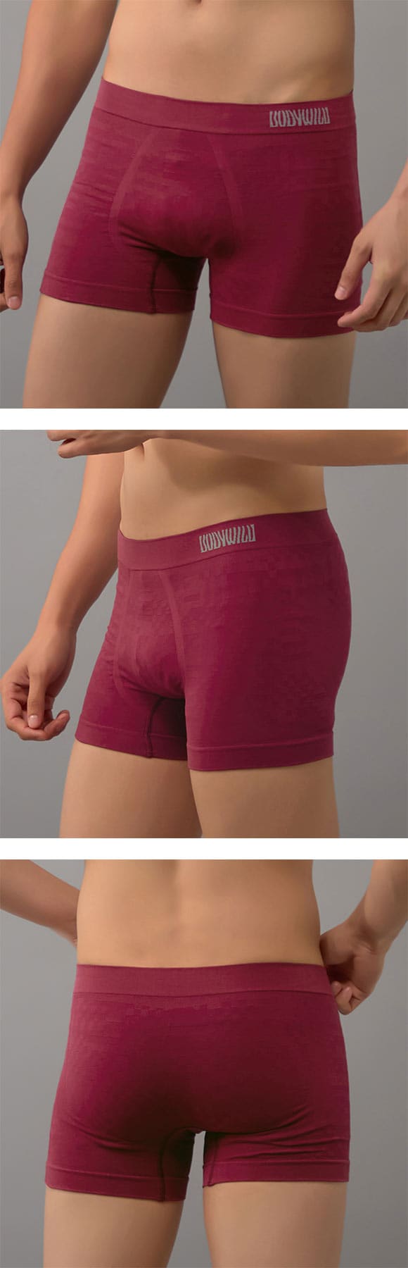 グンゼ BODY WILD 3D-Boxer ジオメトリックチェック柄 ボクサーパンツ メンズ 立体成型 前とじ GUNZE ボディワイルド