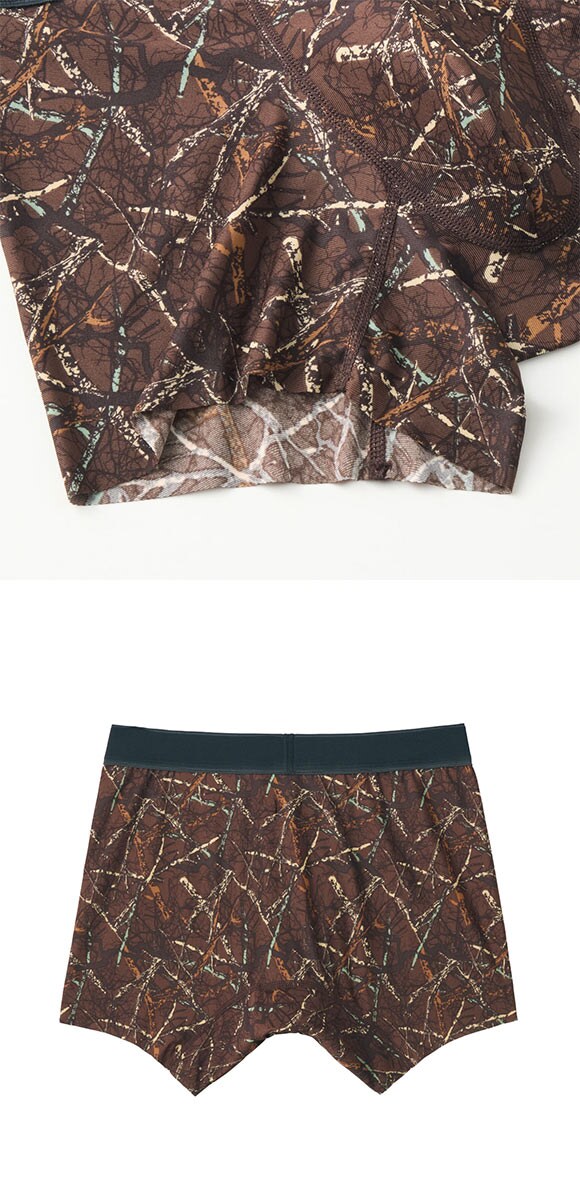 グンゼ BODY WILD EZX トゥイッグカモ柄 カットオフ ボクサーパンツ メンズ 前とじ GUNZE ボディワイルド イージーエックス