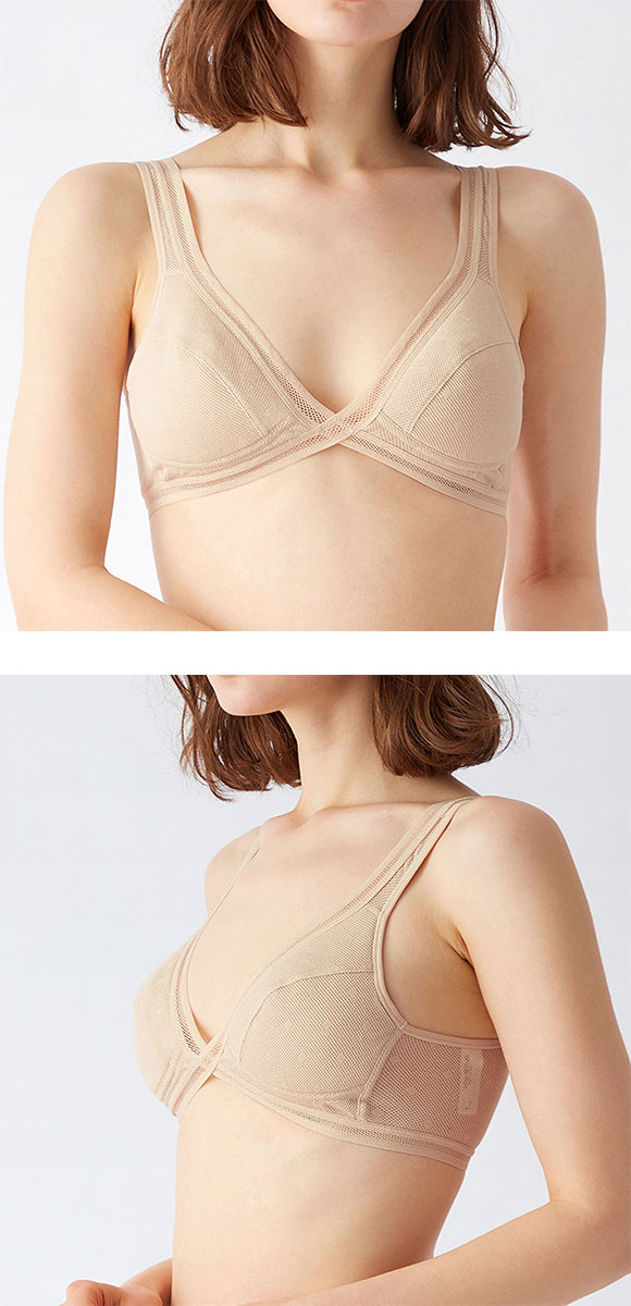 グンゼ COOLMAGIC 抜群の通気性。 ノンワイヤー ブラジャー レディース GUNZE ひびきにくい