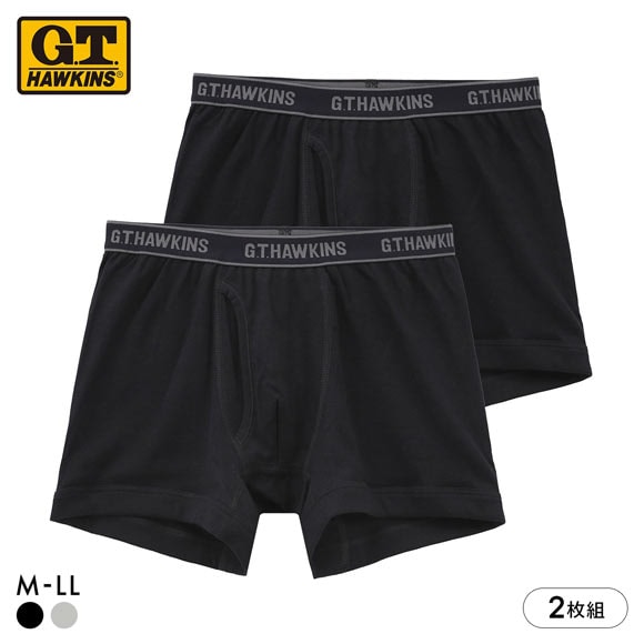 G.T.ホーキンス 綿100％ ボクサーブリーフ 2枚セット メンズ 前開き G.T.HAWKINS