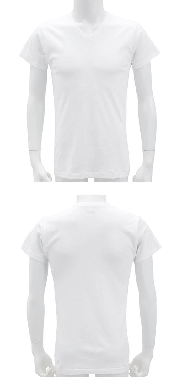グンゼ GUNZE 快適工房 半袖 V首 Tシャツ メンズ インナー 綿100％ Vネック 日本製 抗菌防臭