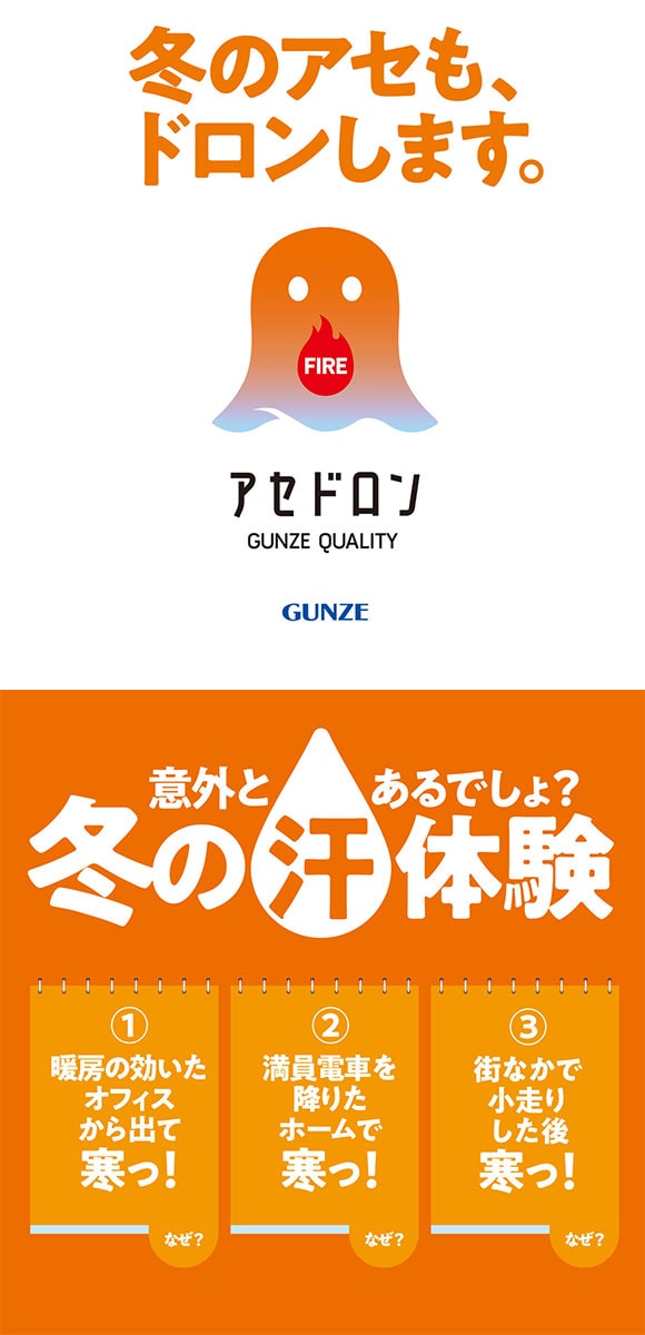 グンゼ FIREアセドロン 長袖インナー レディース GUNZE