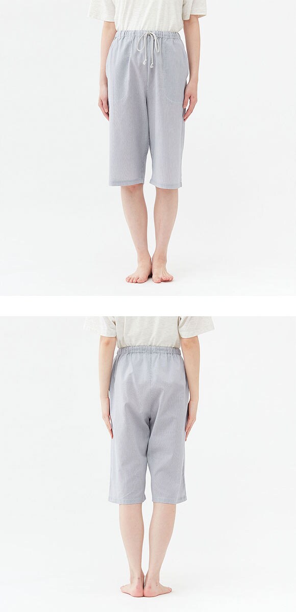 グンゼ アセドロン パンツ ストライプ 6分丈 レディース パジャマ GUNZE