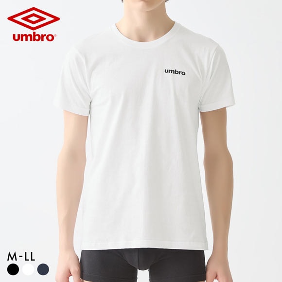 アンブロ UMBRO ワンポイントロゴ クルーネック Tシャツ メンズ 半袖 綿100％