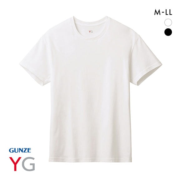 グンゼ GUNZE ワイジー YG ネクストラ NextRA+ DRY∞DEO クルーネック 半袖 Tシャツ メンズ 綿100％ 天竺 吸汗速乾 汗臭ケア