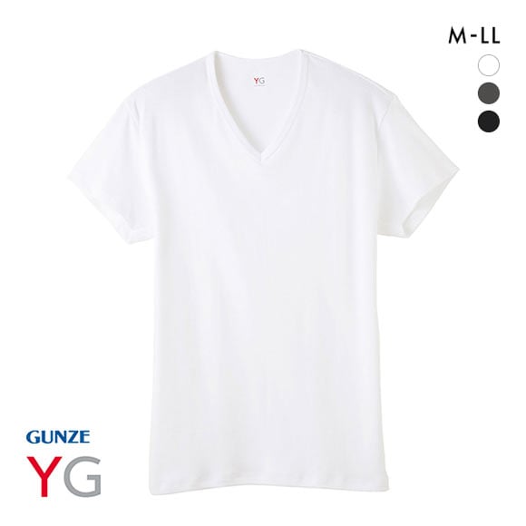 グンゼ GUNZE ワイジー YG ダブルホット Vネック 半袖 Tシャツ メンズ インナー あったか 保温