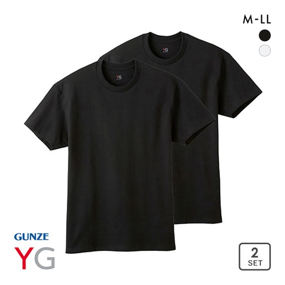 グンゼ GUNZE ワイジー YG コットン100% クルーネック Tシャツ 2枚組 メンズ インナー 天竺