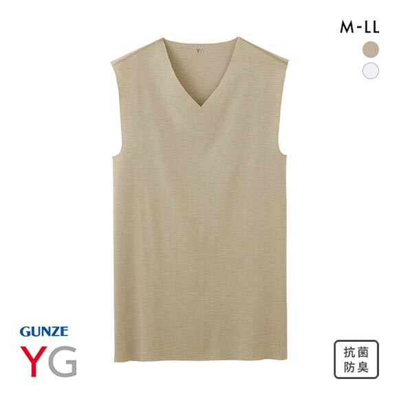 グンゼ GUNZE ワイジー YG カットオフ CUT OFF クールタイプ Vネック スリーブレスシャツ メンズ COOL 涼感