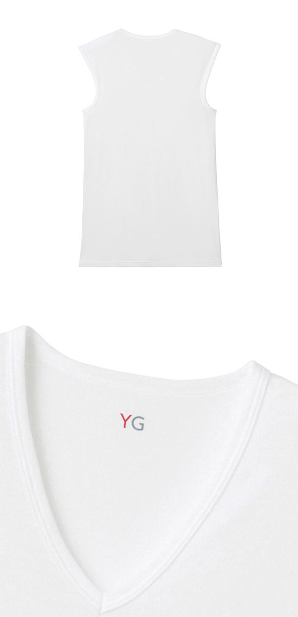 グンゼ YG ドライタッチ 鹿の子 Vネック スリーブレス シャツ 2枚セット メンズ インナー クール 大きいサイズ GUNZE ワイジー