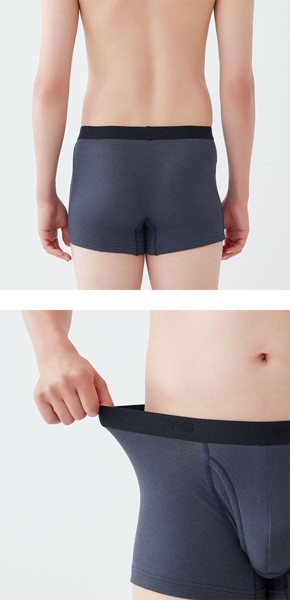 グンゼ YG ドライタッチ 鹿の子 ボクサーブリーフ 2枚セット メンズ 前あき 大きいサイズ GUNZE ワイジー