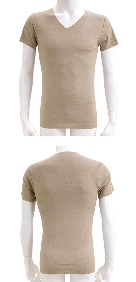 グンゼ YG カットオフ VネックTシャツ クールタイプ メンズ インナー COOL GUNZE ワイジー CUT OFF 大きいサイズ