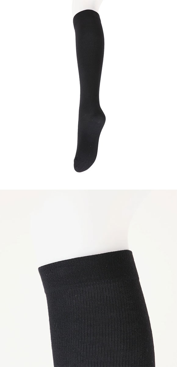 着圧ハイソックス 靴下 コットンタイプ 綿混 段階着圧