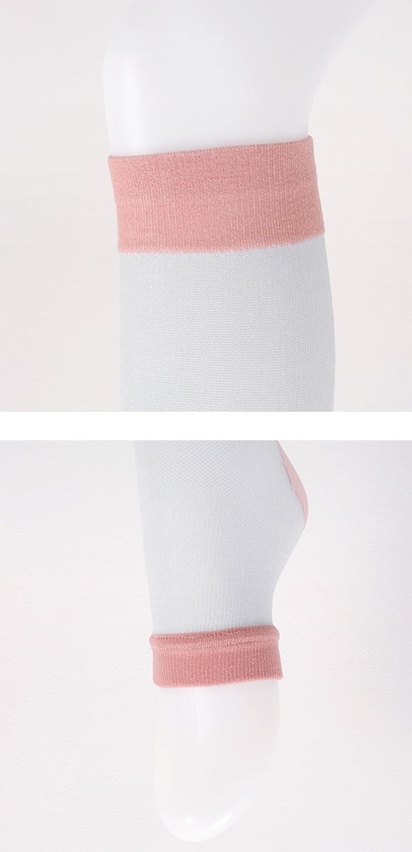 おやすみ着圧くつした ハイソックス 履いて快眠 段階着圧 靴下 オープントゥ