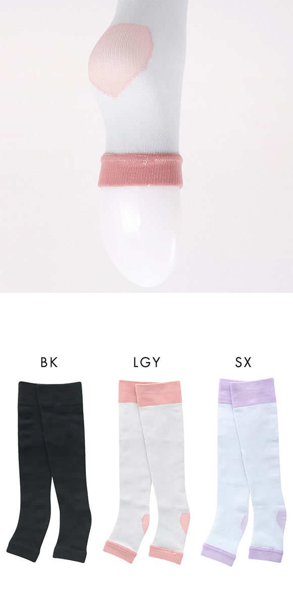 おやすみ着圧くつした ハイソックス 履いて快眠 段階着圧 靴下 オープントゥ