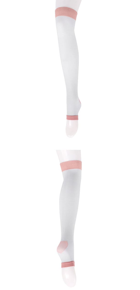 おやすみ着圧くつした オーバーニーソックス 履いて快眠 段階着圧 靴下 オープントゥ