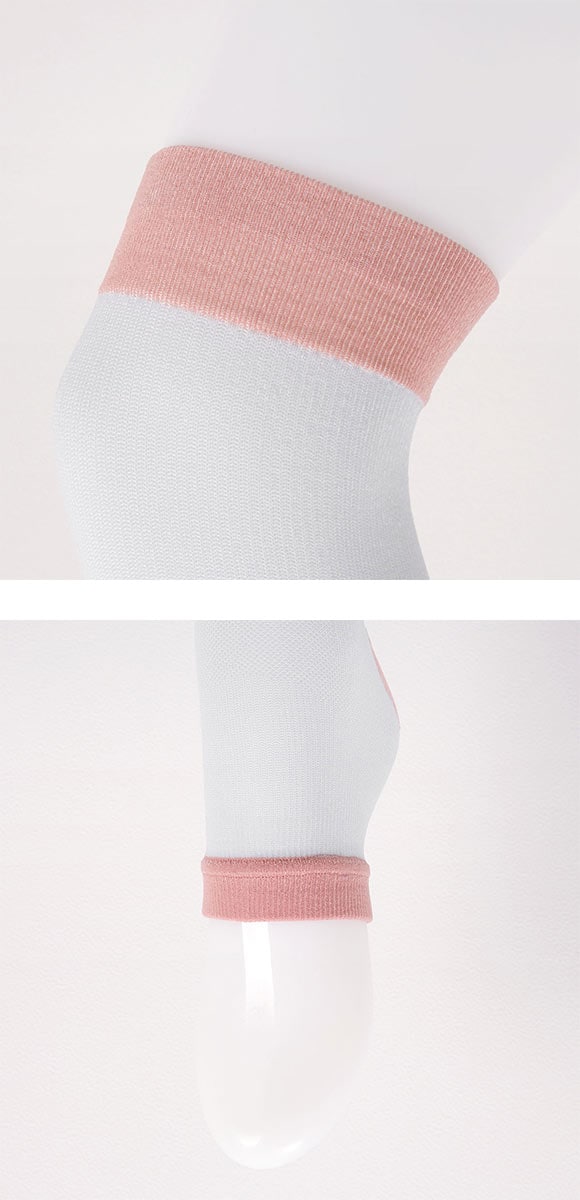 おやすみ着圧くつした オーバーニーソックス 履いて快眠 段階着圧 靴下 オープントゥ