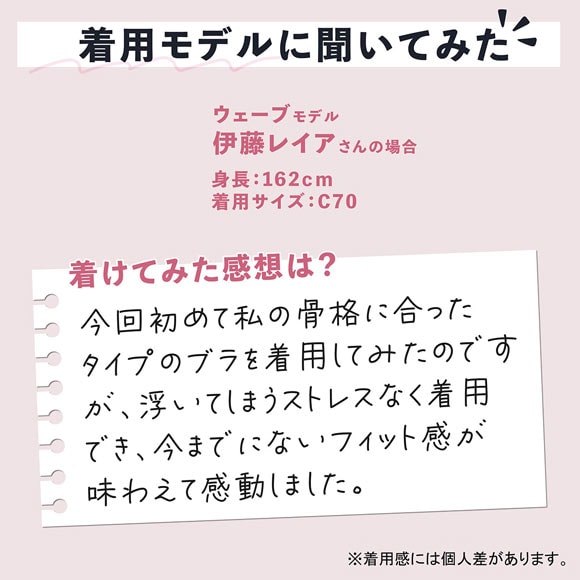 ルシアン Frameey 骨格ウェーブタイプ ブラ 3/4カップ ブラジャー BCDEF 脇肉 脇高 LECIEN フレーミー