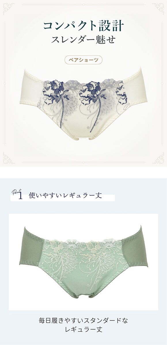 ルシアン 大きめバスト専用 コンパクト設計 ペアショーツ スタンダード M L LL 3L 大きいサイズ LECIEN